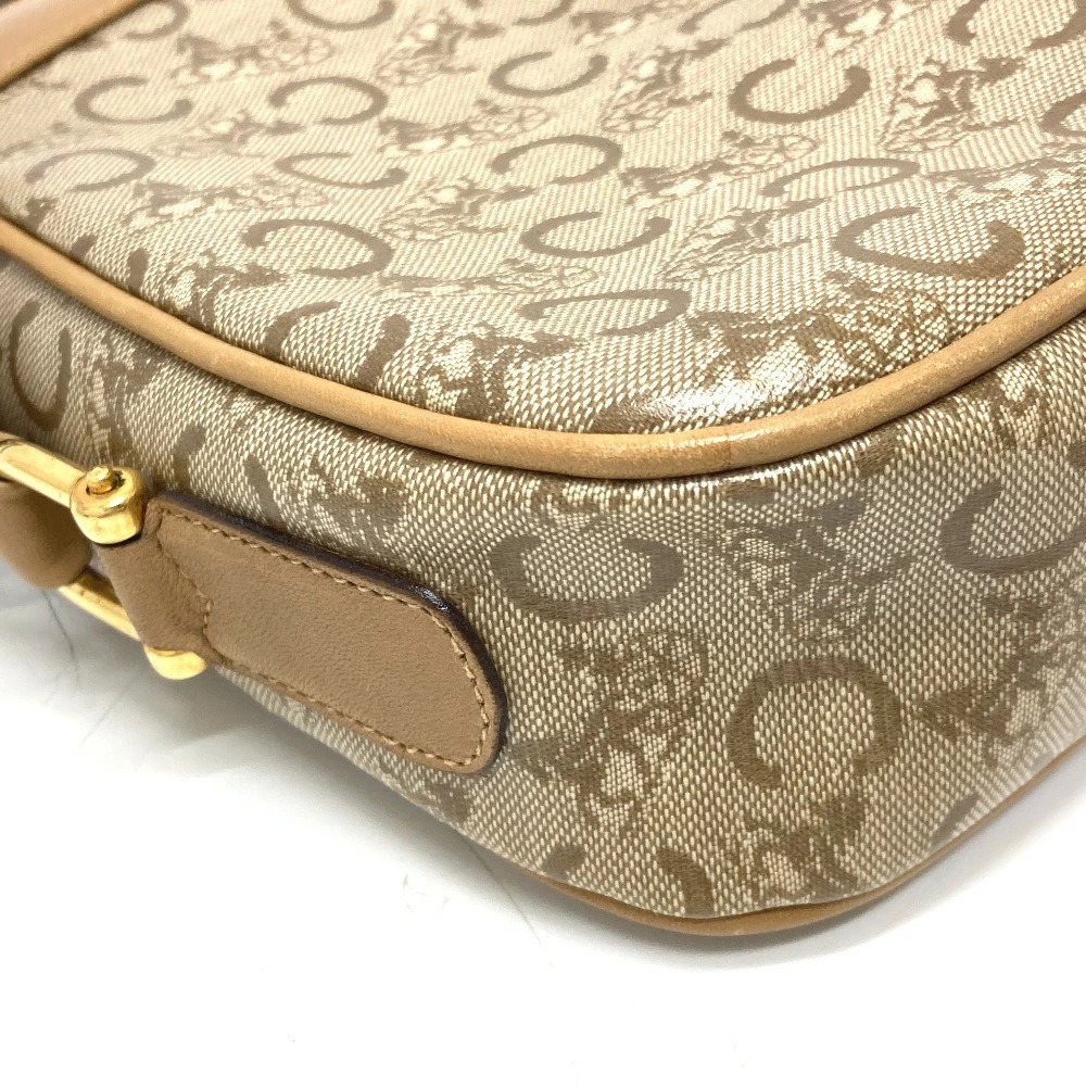 CELINE Macadam Shoulder Bag Handbag Crossbody Leather Beige - Picture 7 of 14